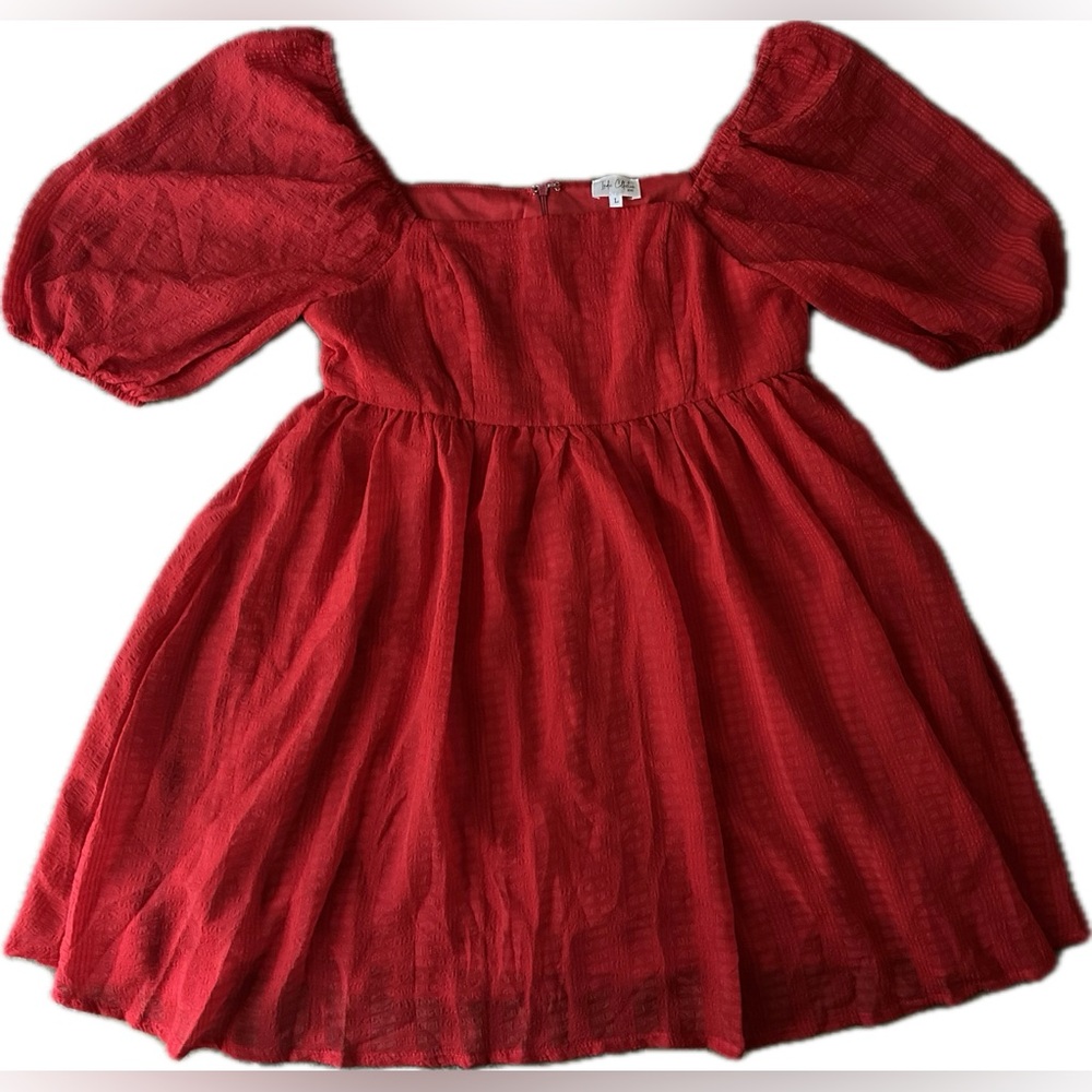 Indie Collection Red Babydoll Dress - Picture 2 of 6